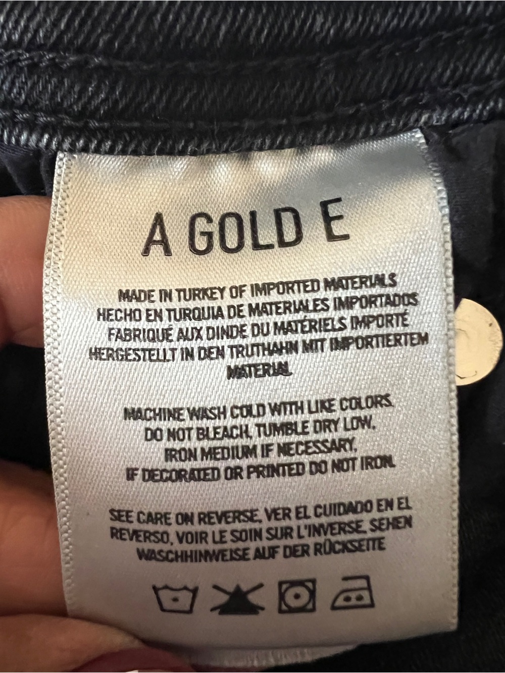 AGOLDE Black High Rise Straight Leg Ankle Jeans Women’s 31 Premium Denim Street - Picture 5 of 7